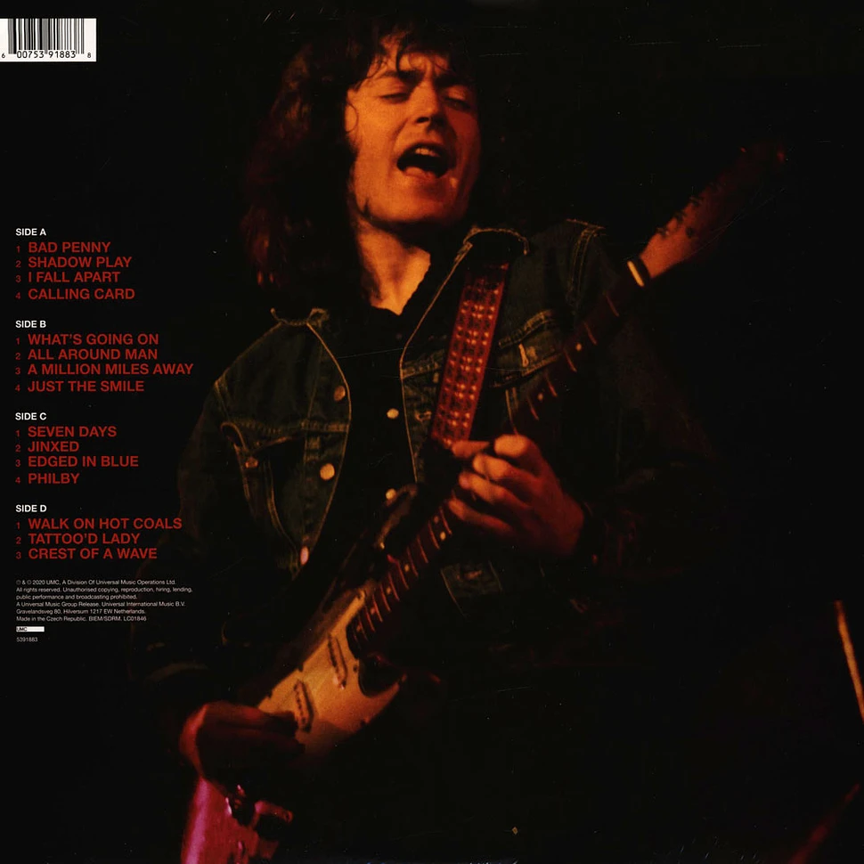 Rory Gallagher - The Best Of Colored Vinyl Edition
