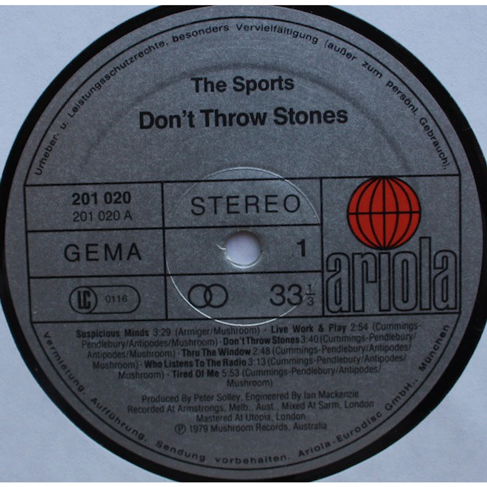 The Sports - Don't Throw Stones