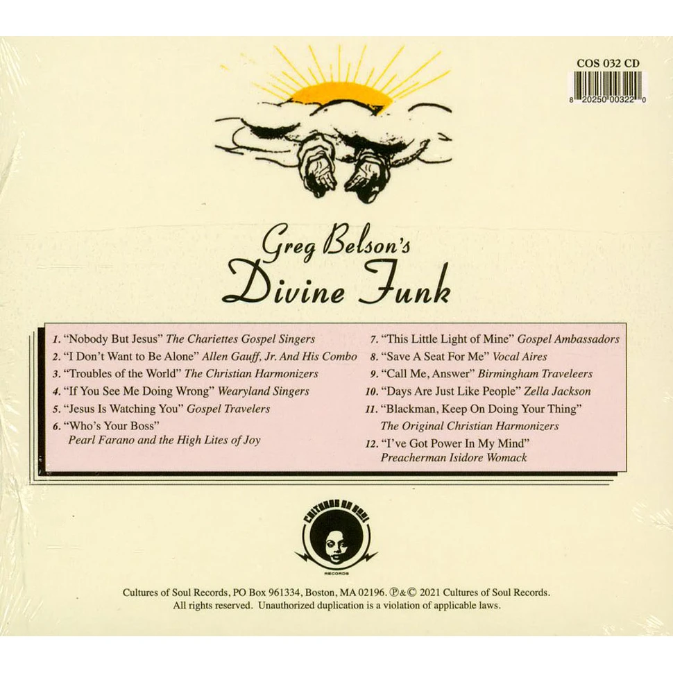 V.A. - Greg Belson's Divine Funk: Rare American Gospel Funk & Soul