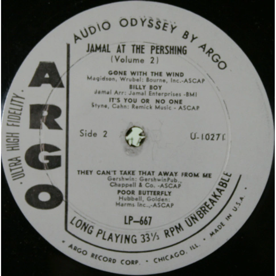 Ahmad Jamal Trio - Jamal At The Pershing Volume Two