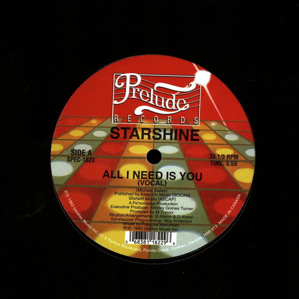 Starshine - All I Need Is You
