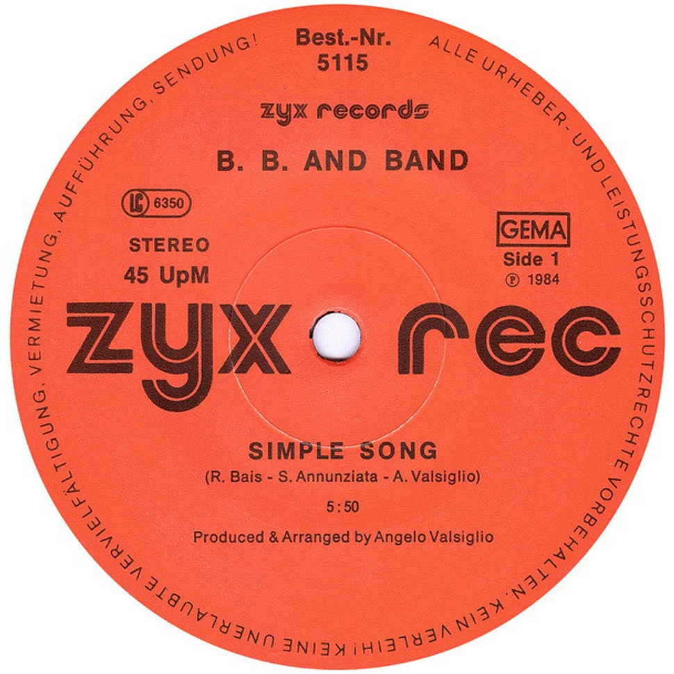 B.B. & Band - Simple Song / Wanna Be Free