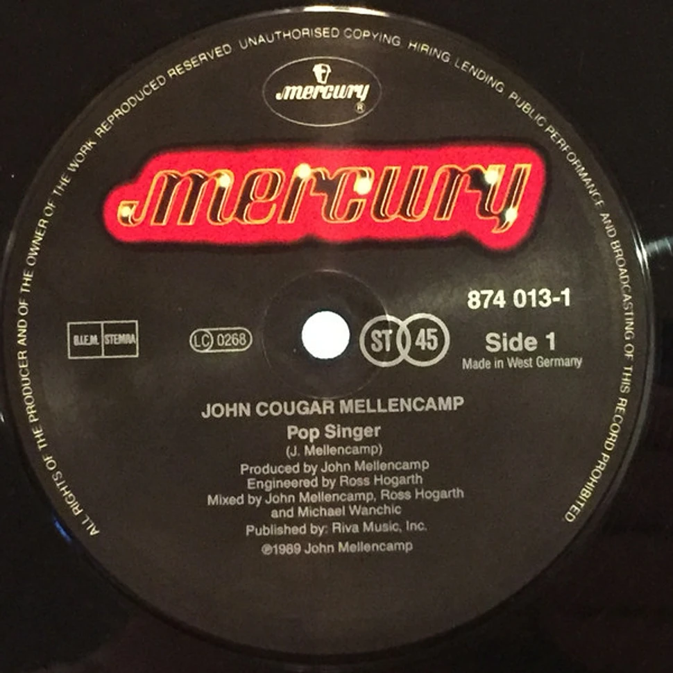 John Cougar Mellencamp - Pop Singer