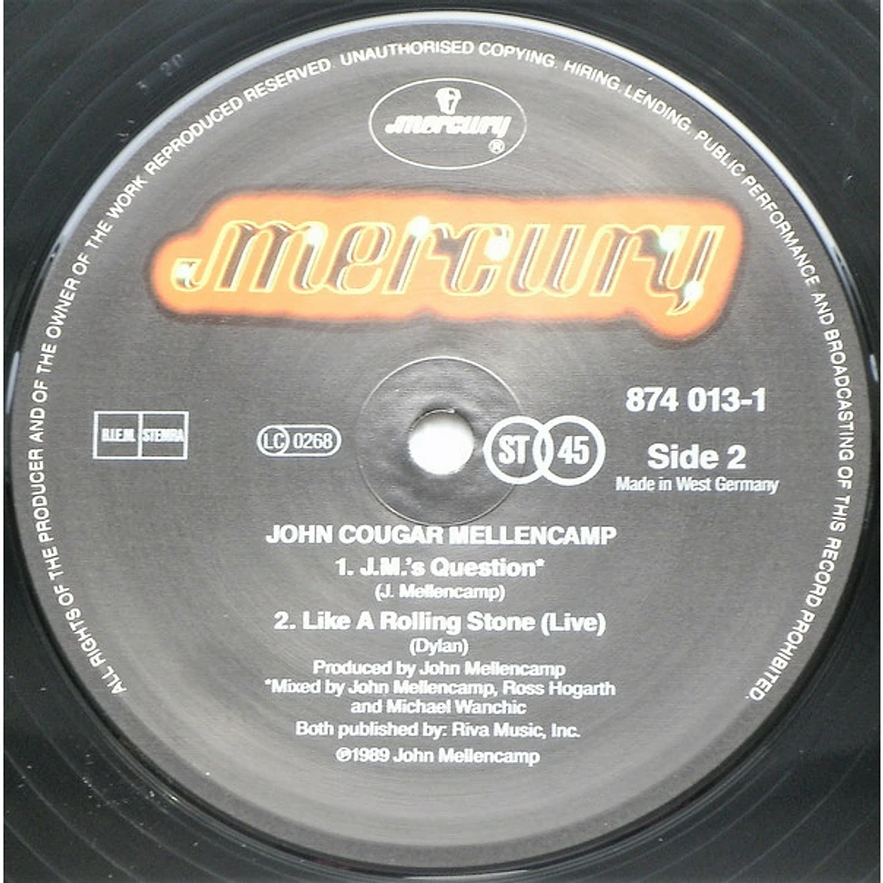 John Cougar Mellencamp - Pop Singer