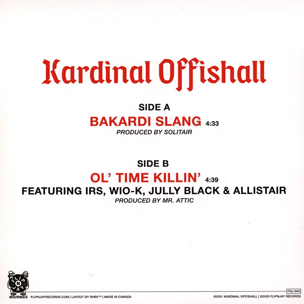 Kardinal Offishall - Bakardi Slang / Ol Time Killin