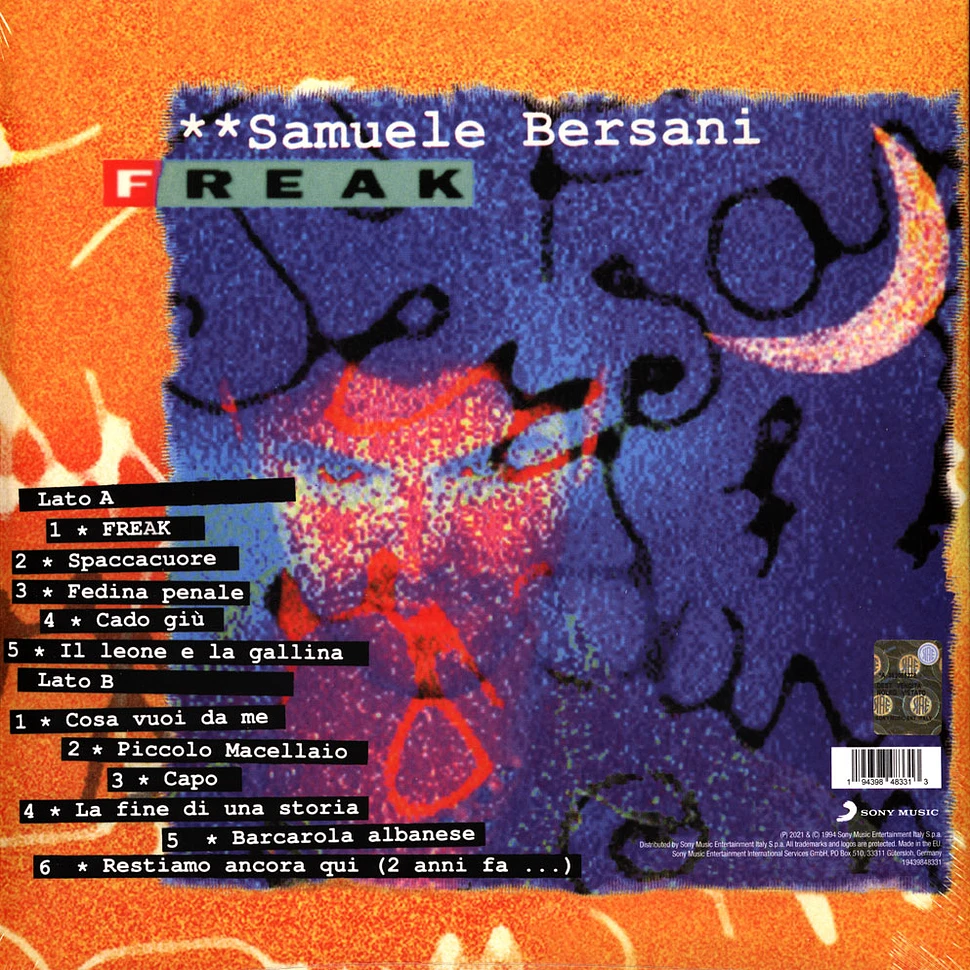 Samuele Bersani - Freak Yellow Vinyl Edition
