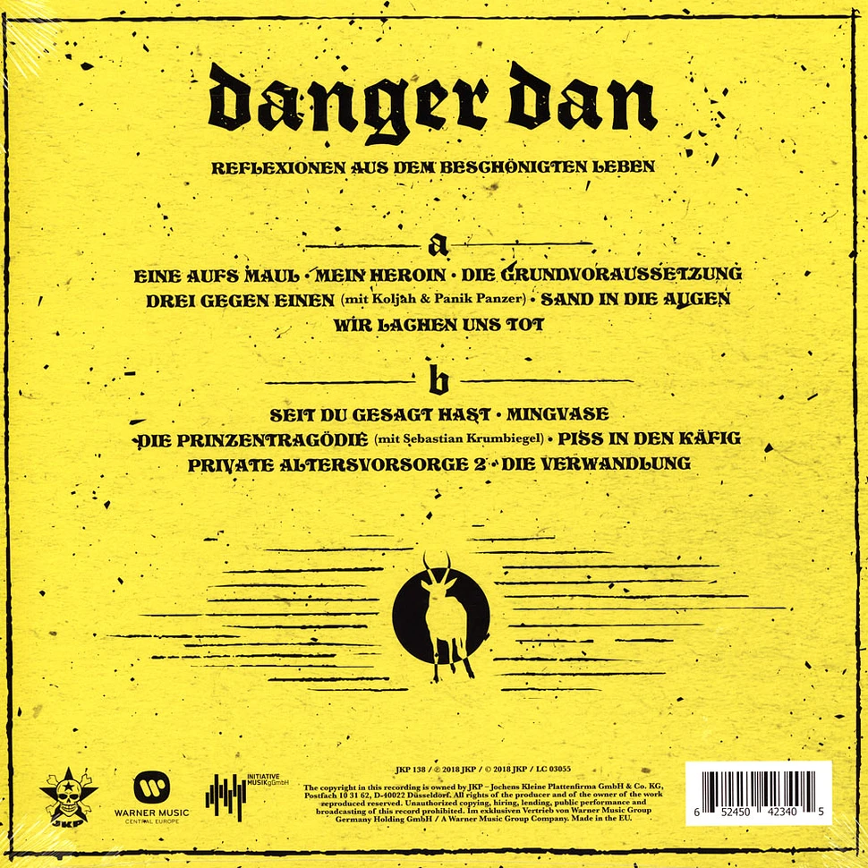 Danger Dan - Reflexionen Aus Dem Beschönigten Leben Black Vinyl Edition