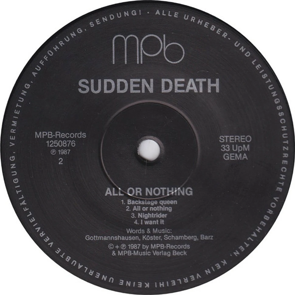 Sudden Death - All Or Nothing