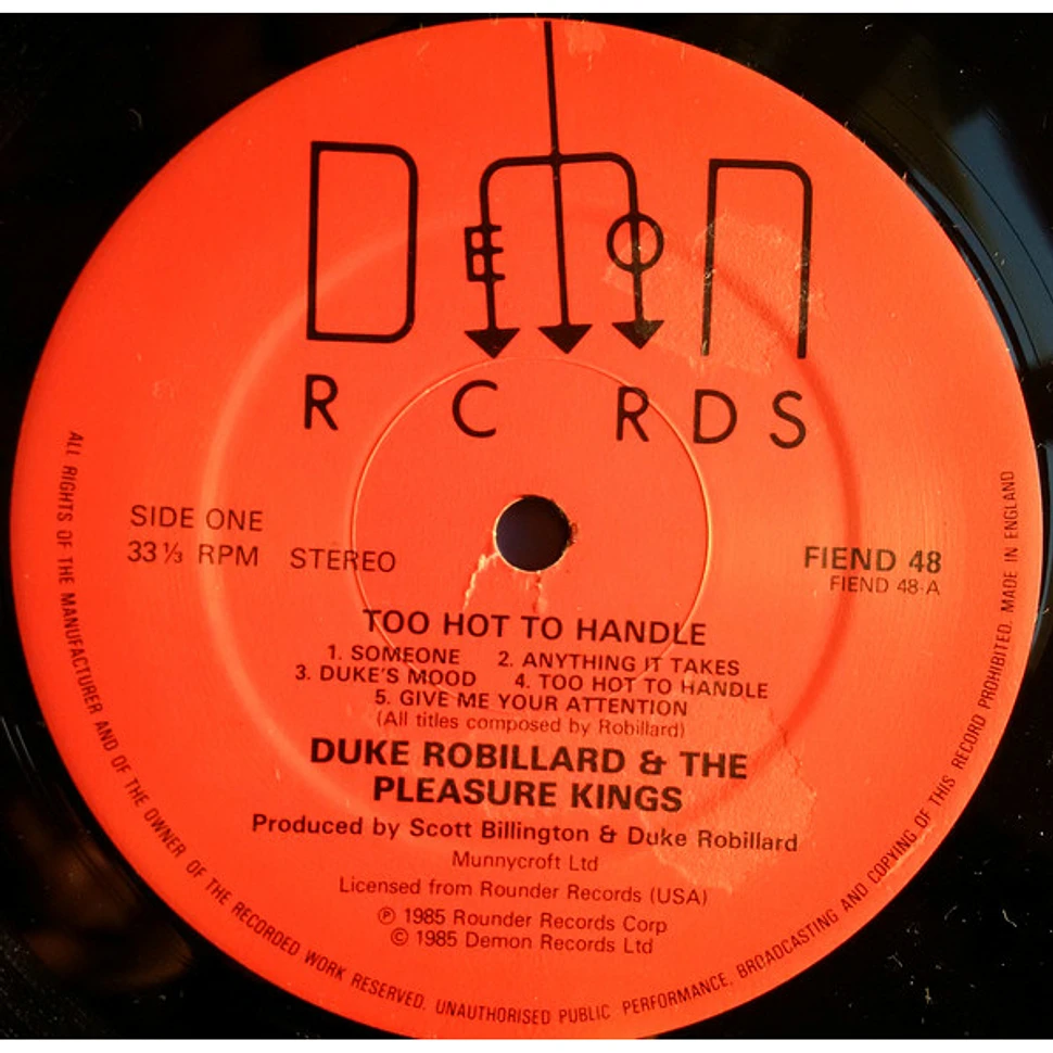 Duke Robillard And The Pleasure Kings - Too Hot To Handle