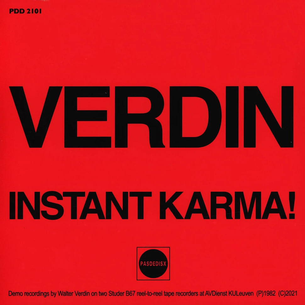 Walter Verdin - Cold Turkey / Instant Karma! Record Store Day 2021 Edition