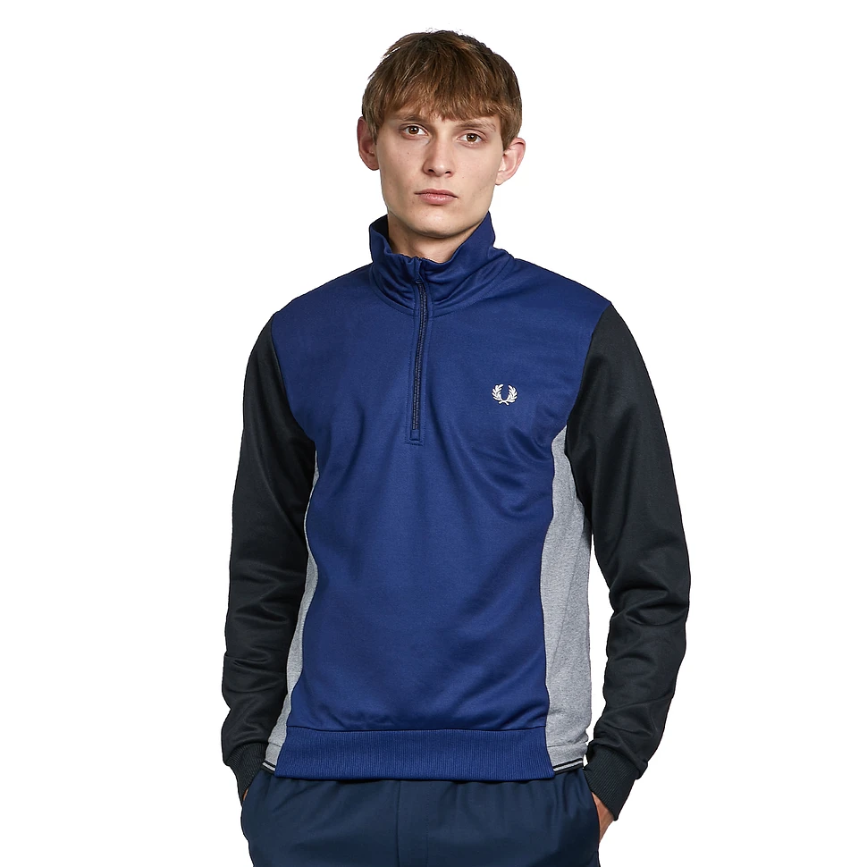 Fred Perry - Tricot Panel Halfzip Sweatshirt