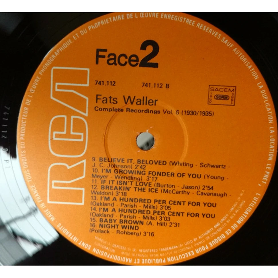 Fats Waller - (1930-1935) Volume 6