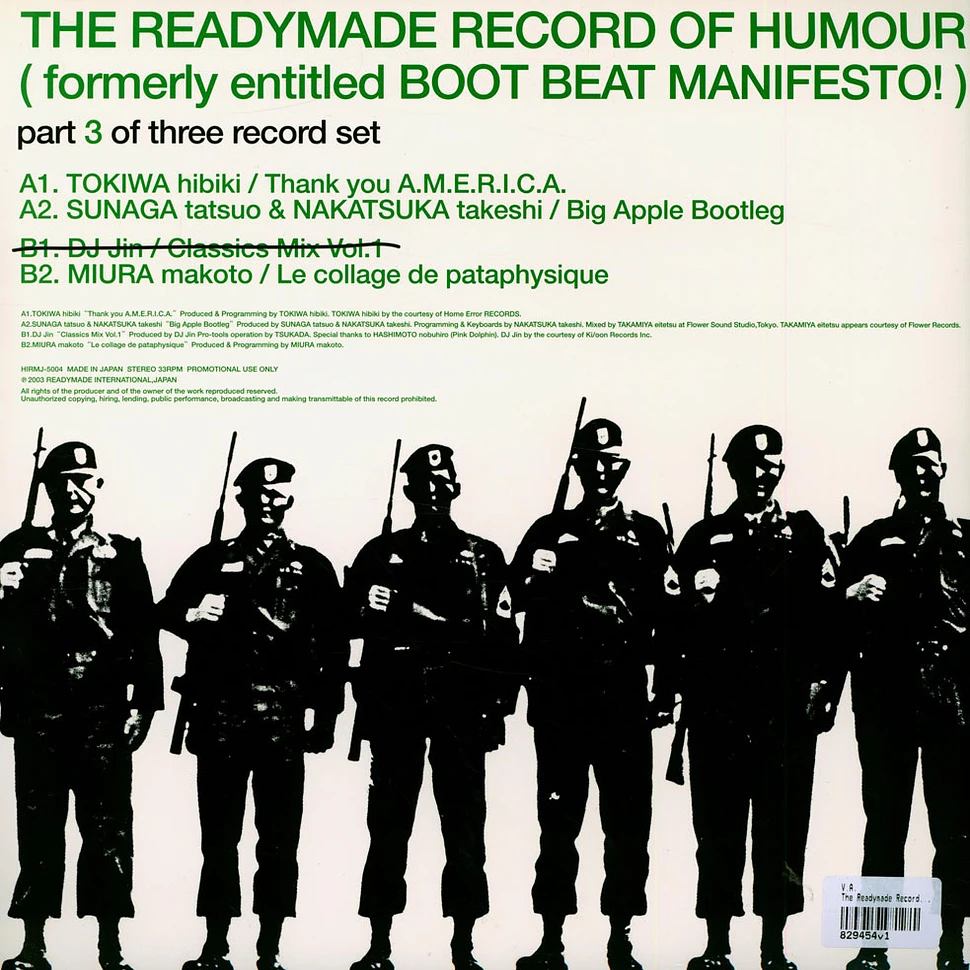 V.A. - The Readymade Record Of Humour (Formerly Entitled Boot Beat Manifesto!)