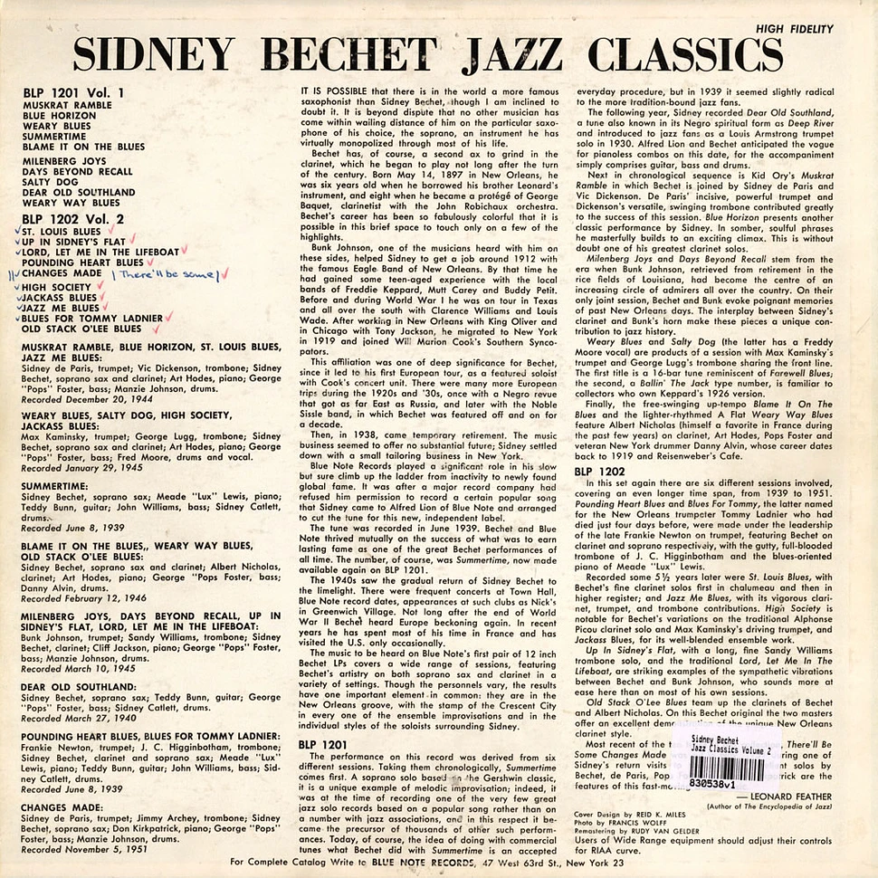 Sidney Bechet - Jazz Classics Volume 2