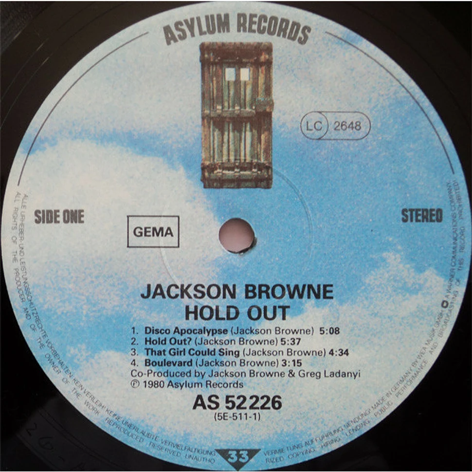 Jackson Browne - Hold Out