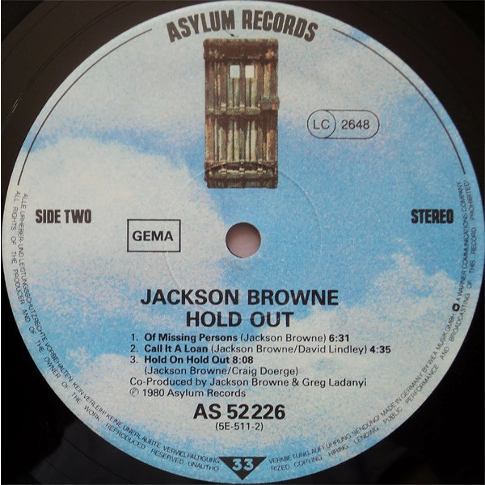 Jackson Browne - Hold Out