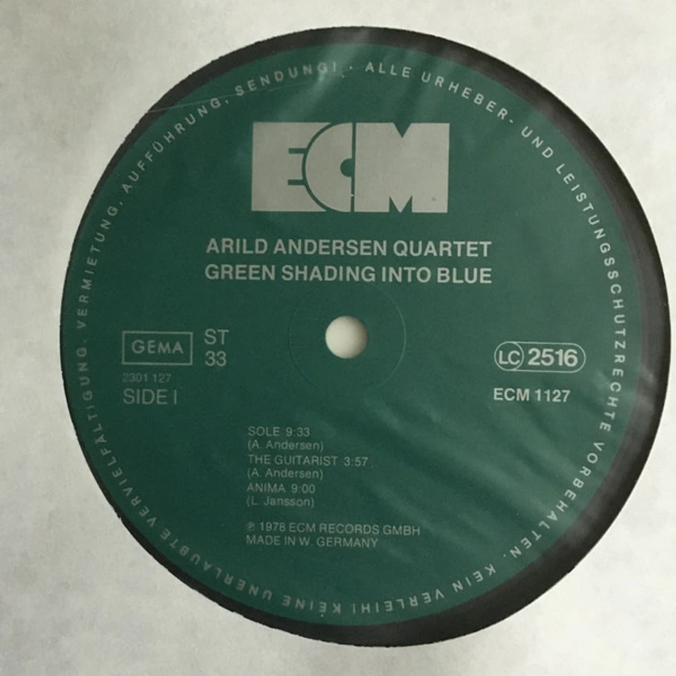 Arild Andersen Quartet - Green Shading Into Blue