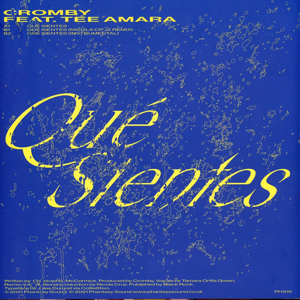 Cromby - Que Sientes Feat. Tee Amara Nicola Cruz Remix