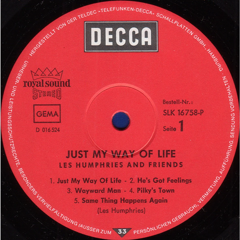 Les Humphries And Friends - Just My Way Of Life