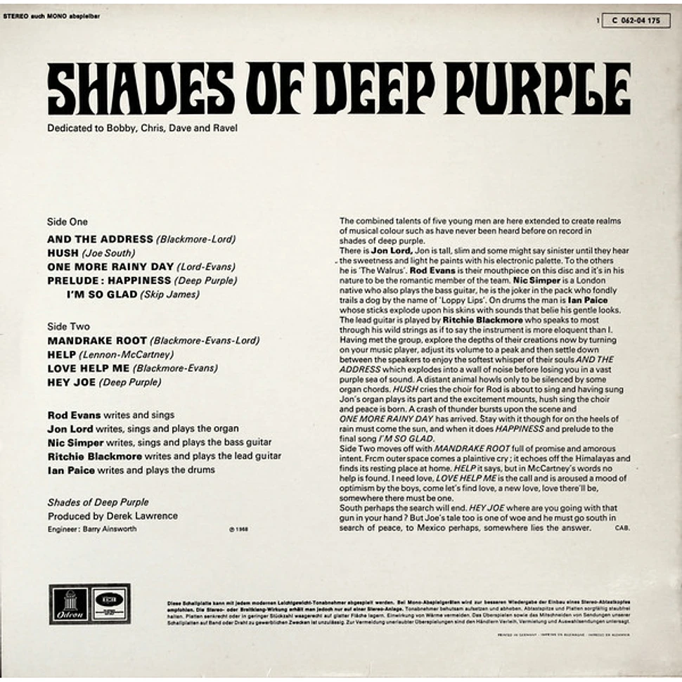 Deep Purple - Shades Of Deep Purple