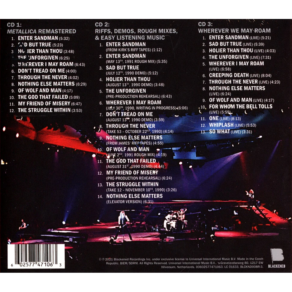 Metallica - Metallica Remastered 3CD Box Edition