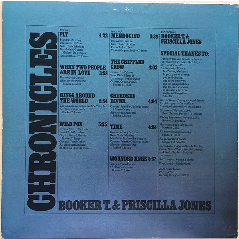 Booker T. Jones & Priscilla Jones - Chronicles