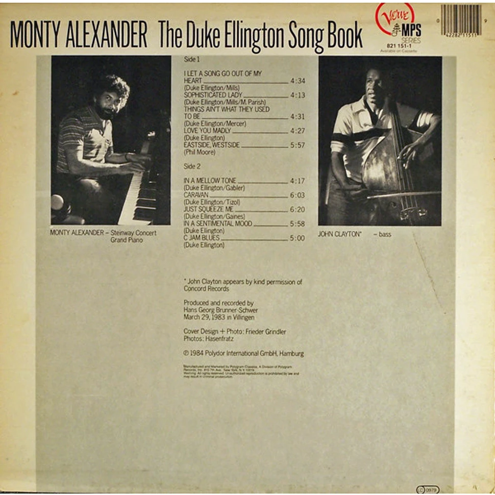 Monty Alexander - The Duke Ellington Song Book