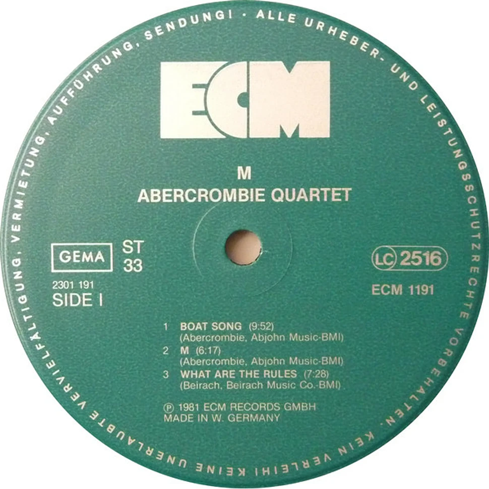 John Abercrombie Quartet - M