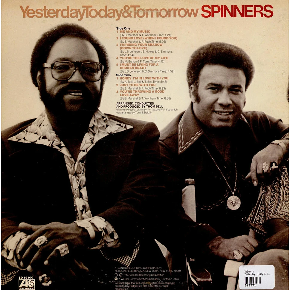 Spinners - Yesterday, Today & Tomorrow