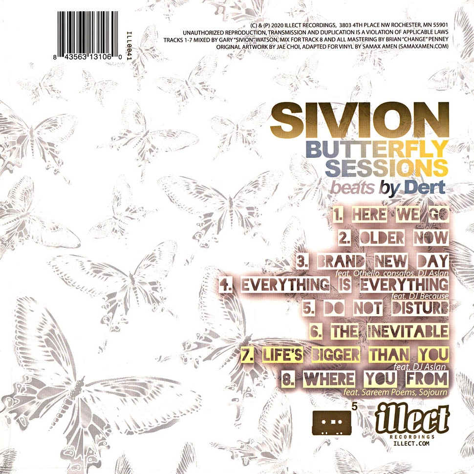 Sivion & Dertbeats - Butterfly Sessions: Beats By Dert Clear Vinyl Edition Edition