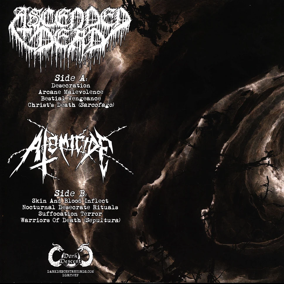 Ascended Dead / Atomicide - Split Clear Vinyl Edition