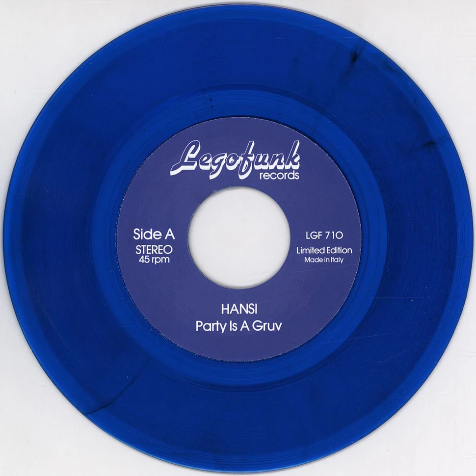 Hansi & Lego Edit - Party Is A Gruv / Baci Baci Blue Vinyl Edition