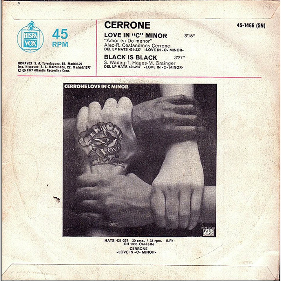 Cerrone - Amor En Do Menor / Black Is Black