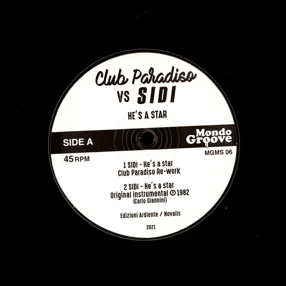 Club Paradiso Vs Sidi - He's A Star EP