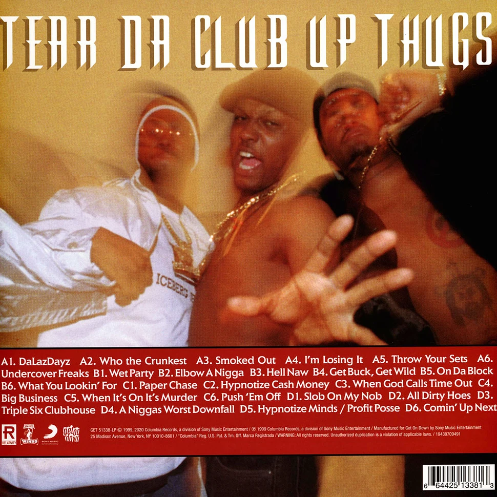 Tear Da Club Up Thugs Of Three 6 Mafia - Crazyndalazdayz Black Vinyl Edition