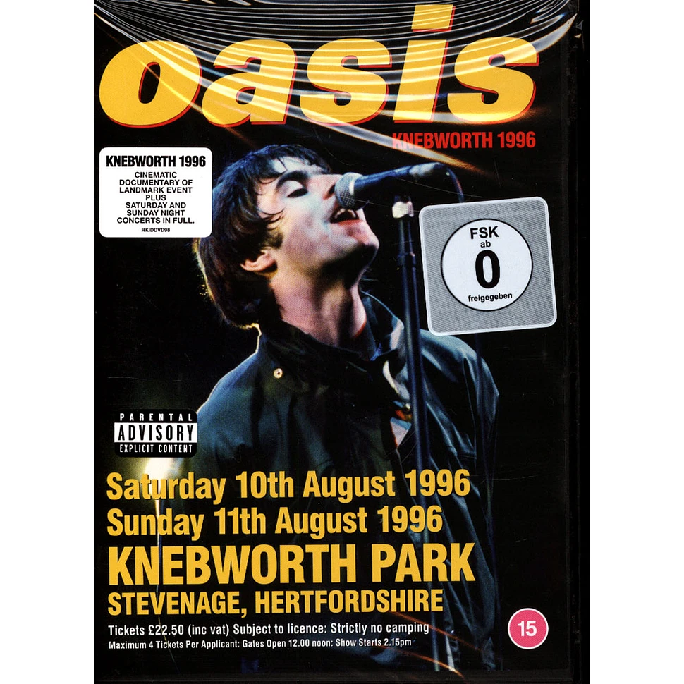 Oasis - Knebworth 1996 Digipak DVD Edition