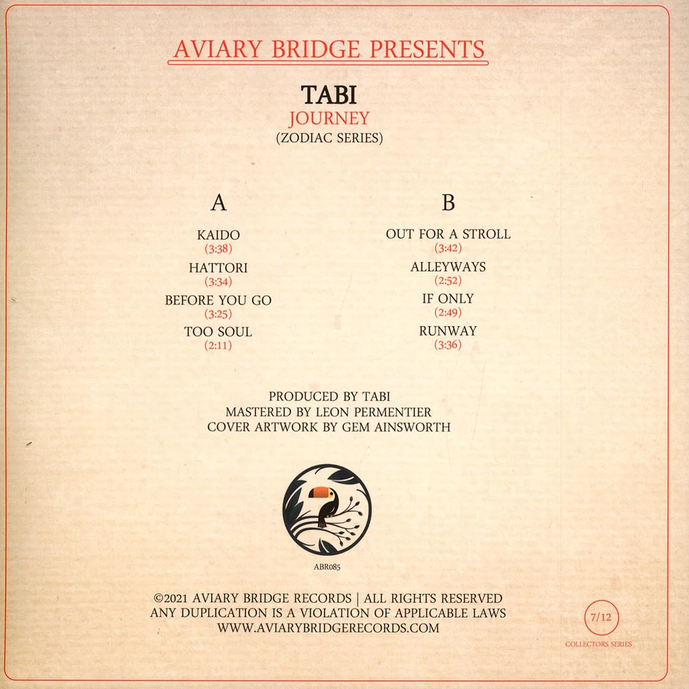 Tabi - Journey Red Vinyl Edition