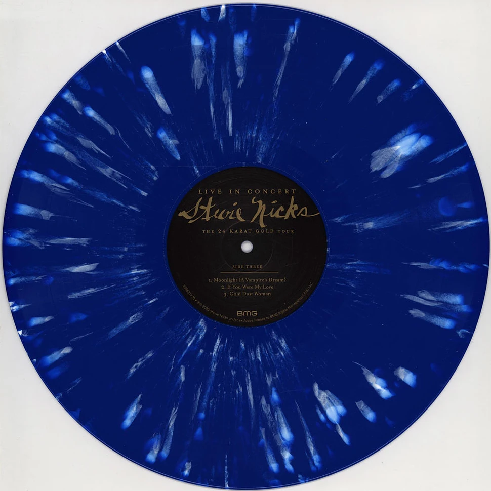 Stevie Nicks - Live In Concert The 24 Karat Gold Tour Blue & White Splatter Vinyl - Limited Edition