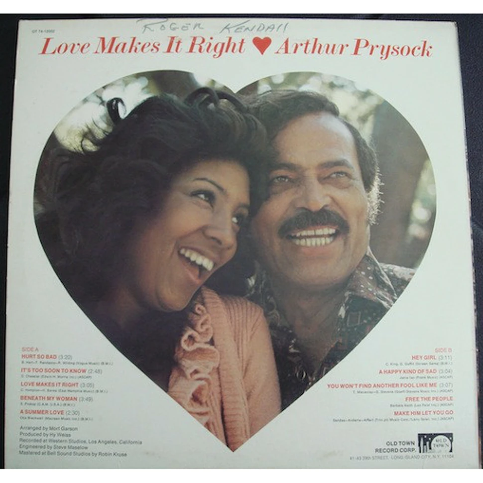 Arthur Prysock - Love Makes It Right
