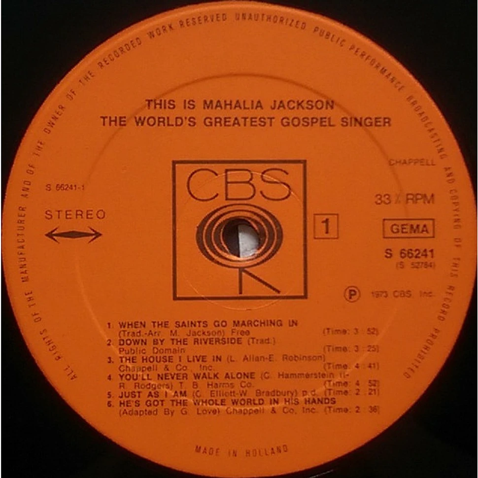 Mahalia Jackson - This Is Mahalia Jackson The World's Greatest Gospel Singer