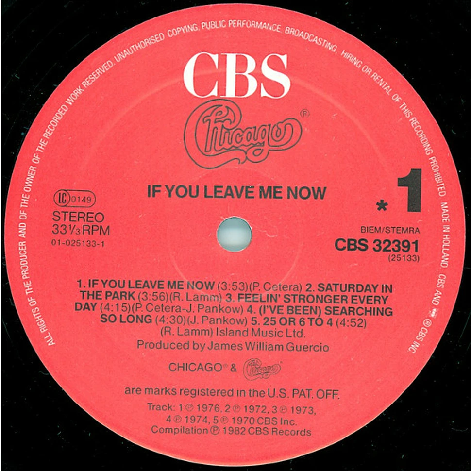 Chicago - If You Leave Me Now