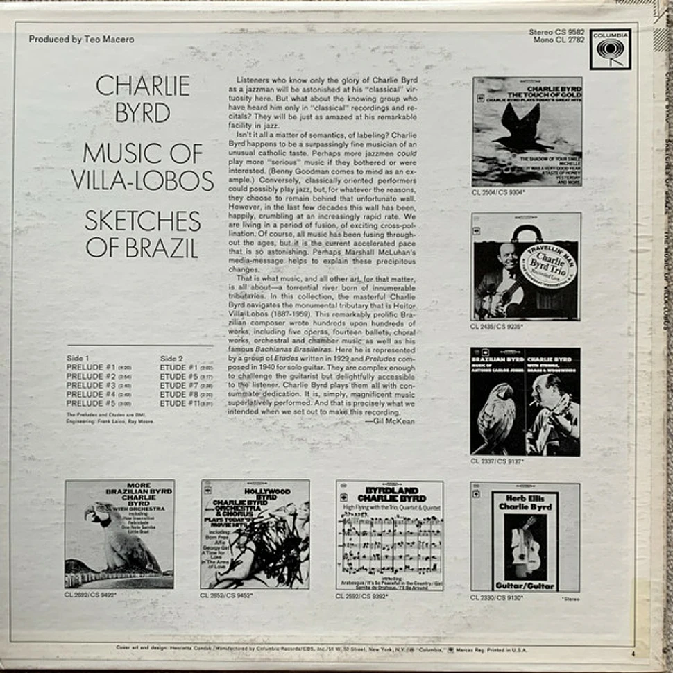 Charlie Byrd, Heitor Villa-Lobos - Sketches Of Brazil - Music Of Villa-Lobos
