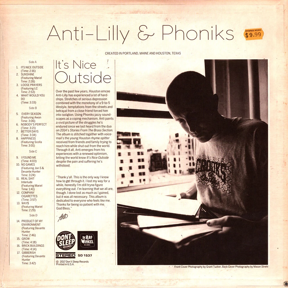 Anti-Lilly & Phoniks - It's Nice Outside Black Vinyl Edition