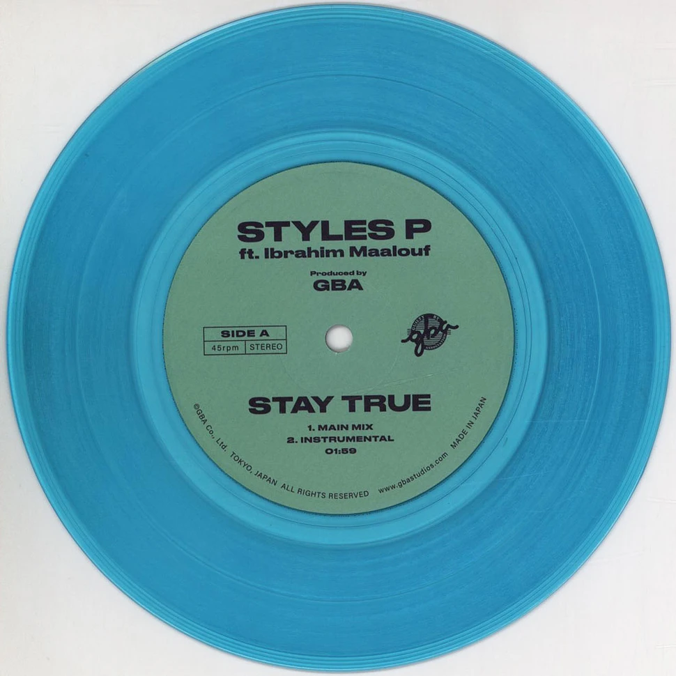 Styles P - Stay True (Prod. Gba) Aquamarine Color Vinyl Edition