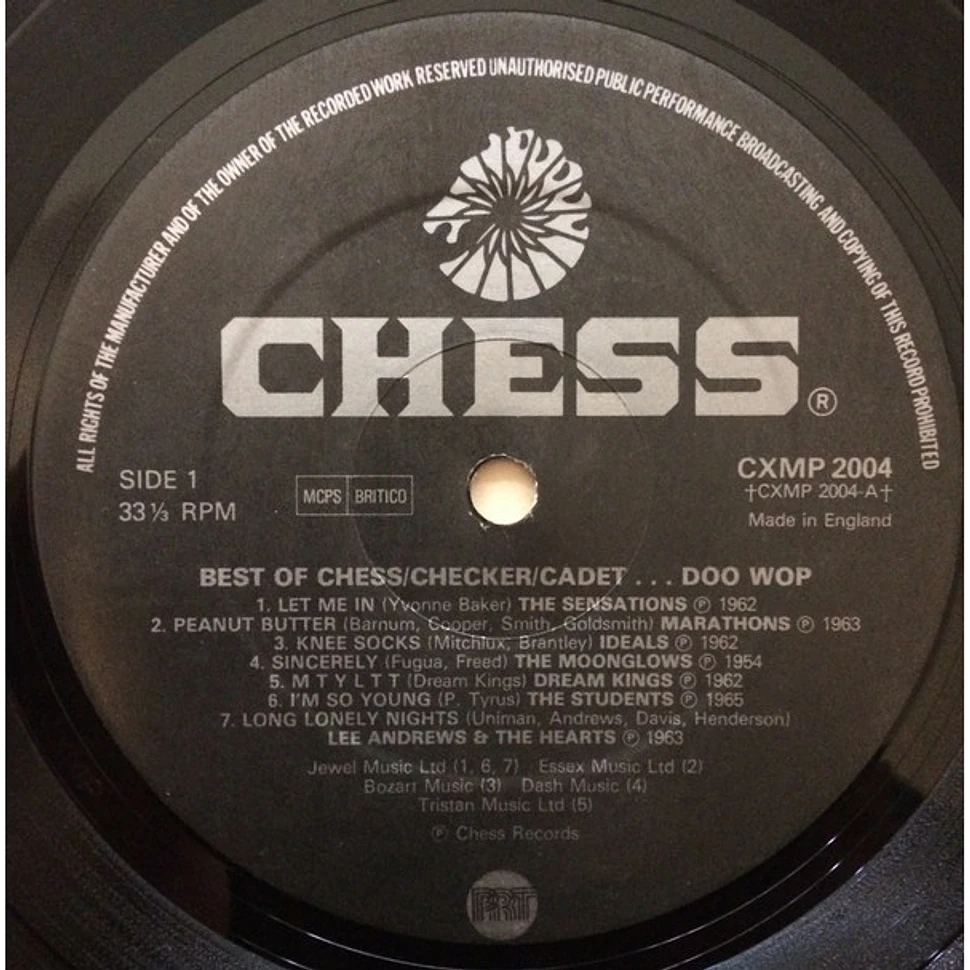 V.A. - The Best Of Chess Checker Cadet - Doo-Wop