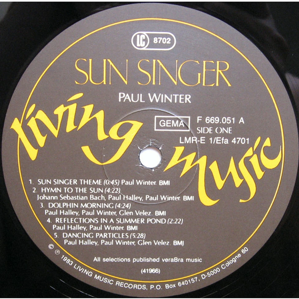 Paul Winter - Sun Singer