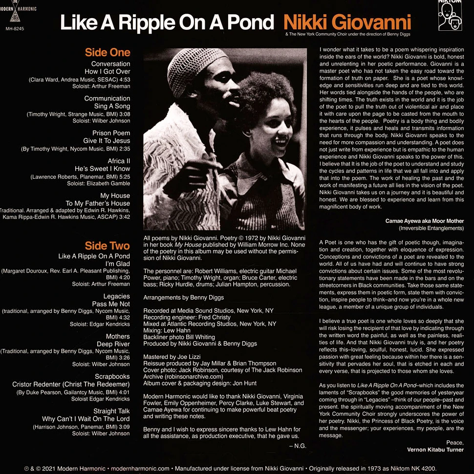 Nikki Giovanni - Like A Ripple On A Pond