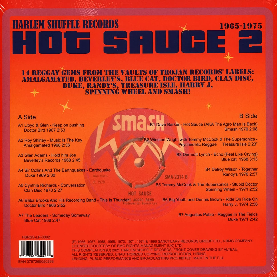 V.A. - Hot Sauce Volume 2 - Rocksteady, Boss Reggae & Early Reggae 1965-1975
