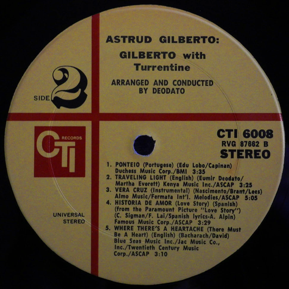 Astrud Gilberto With Stanley Turrentine - Gilberto With Turrentine