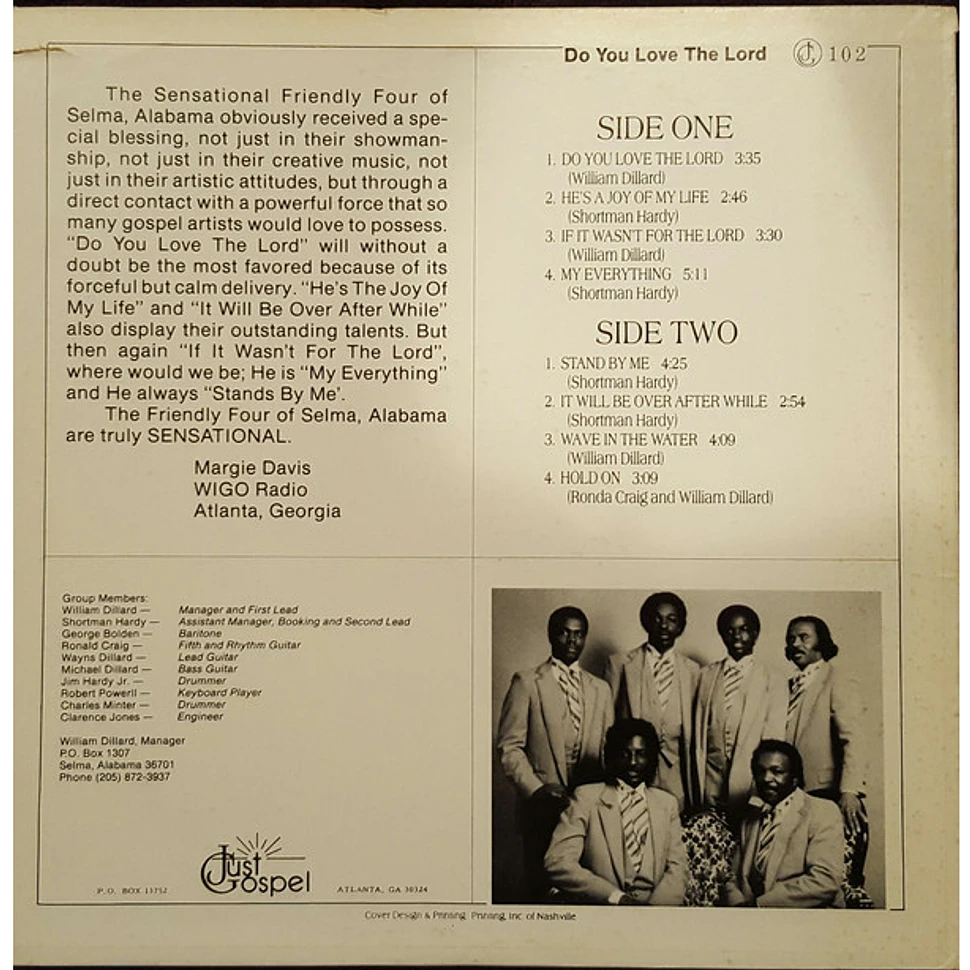 The Sensational Friendly Four - Do You Love The Lord